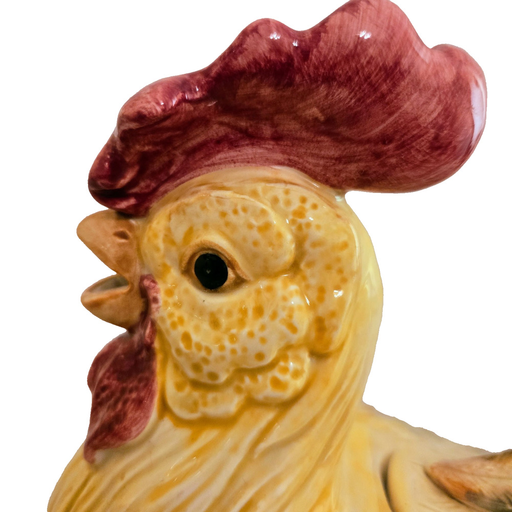 Vintage 1986 FITZ & FLOYD Coq du Village ROOSTER Teapot - Picture 7 of 12
